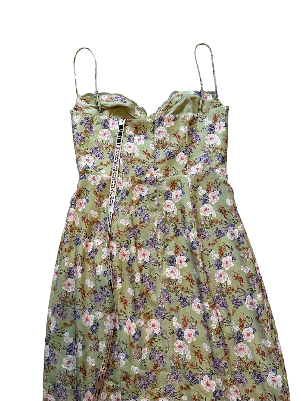 HOUSE OF CB Corset Midi Dress Peony Floral Cocktail Wedding Guest Coquette NWT - Picture 4 of 8